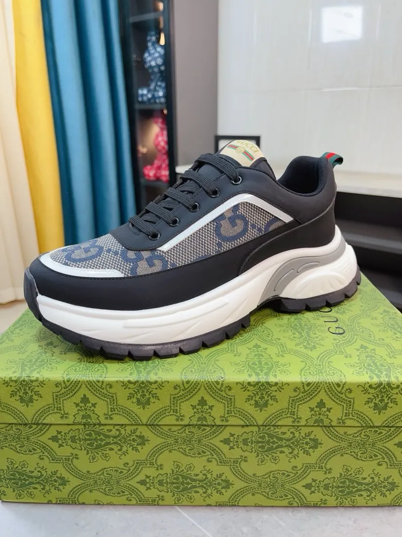 Men's shoes 💰458🌹🌹[GUCCI] Gucci's new lace-up casual men's shoes are on the market first, and the materials and workmanship are superior to all versions on the market. The highest quality shipped first-layer cowhide with imported original perforated materials➕Genuine leather lining, privately molded soft outsole, high foot comfort, imported special materials highlight the brand's unique charm, high-end customization 38-44